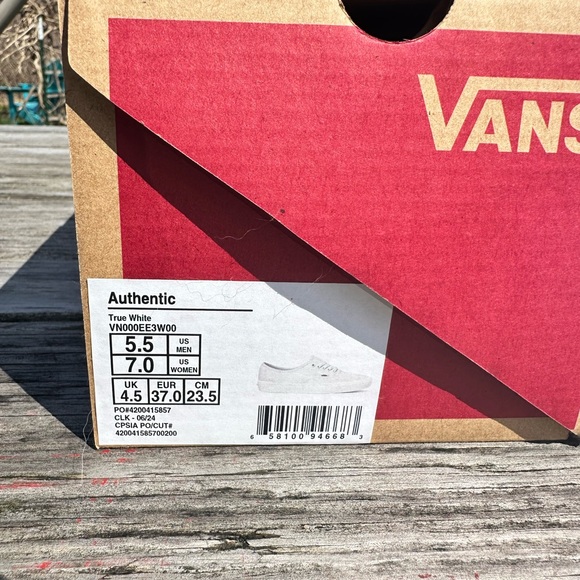 Vans Authentic True White Sneakers - Picture 1 of 4